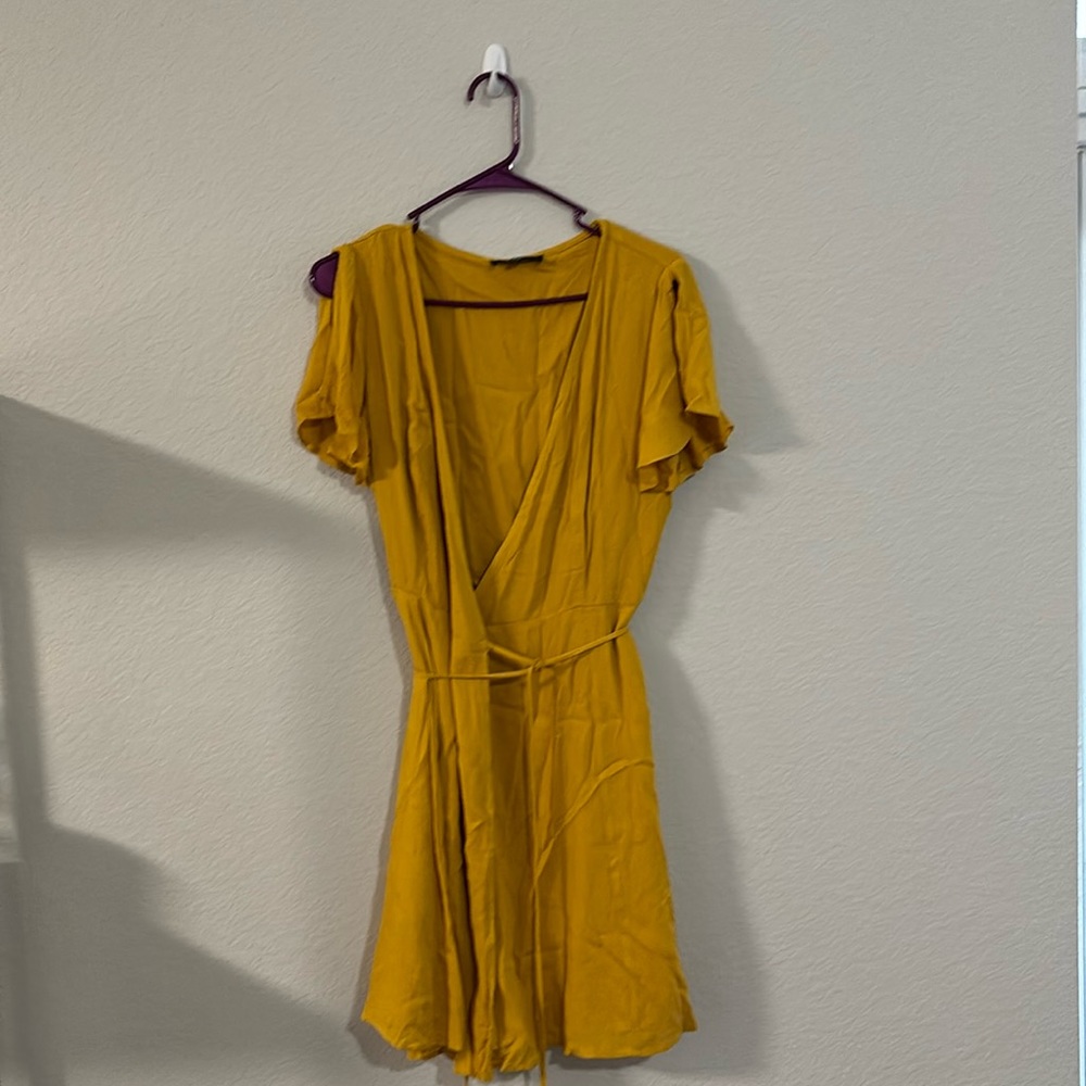 Lulu’s Mustard Wrap Dress